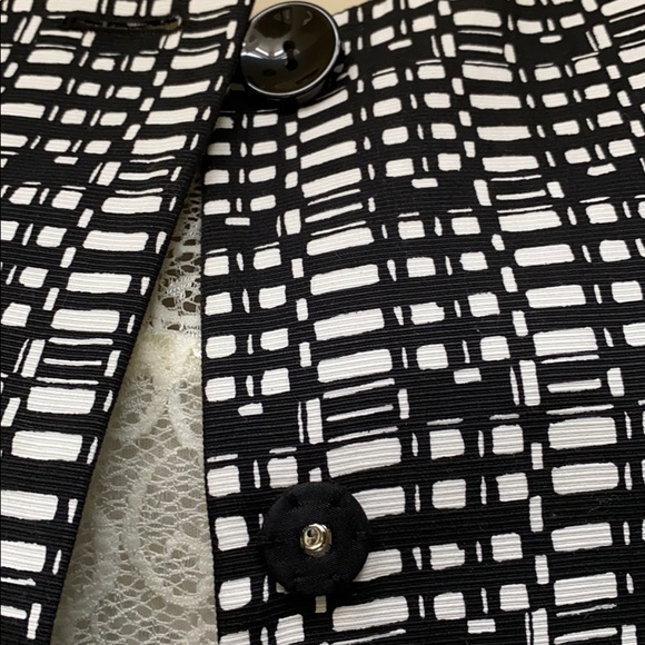 Jones New York cropped black/white blazer - Picture 4 of 8